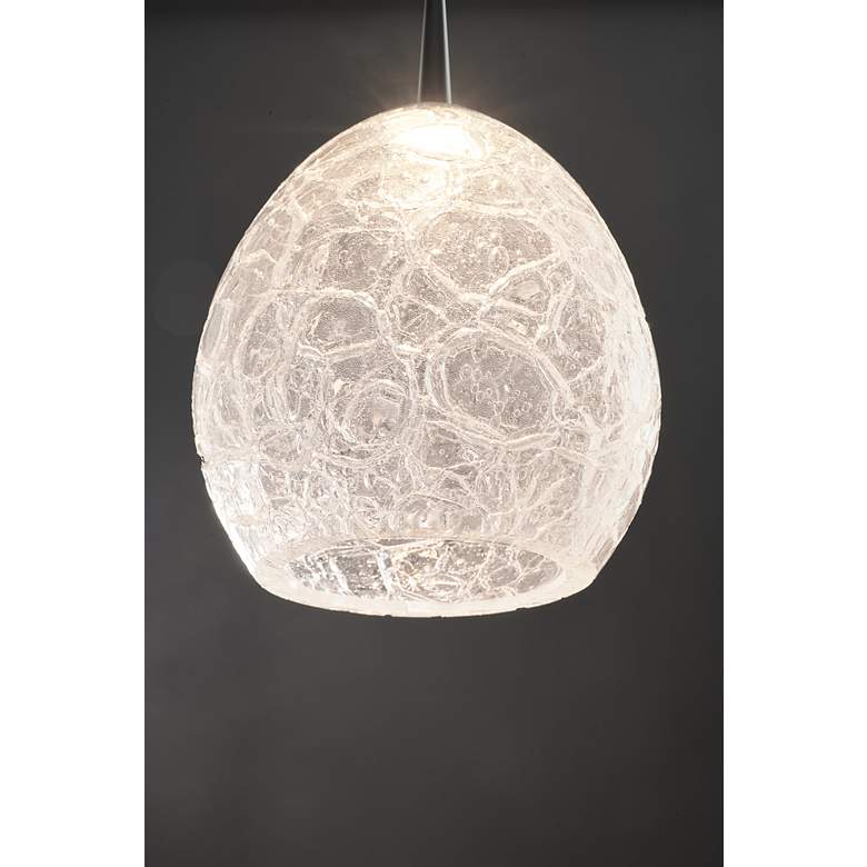 Image 5 Vibe 5 1/2"W Matte Chrome LED Mini Pendant with Ice Glass more views