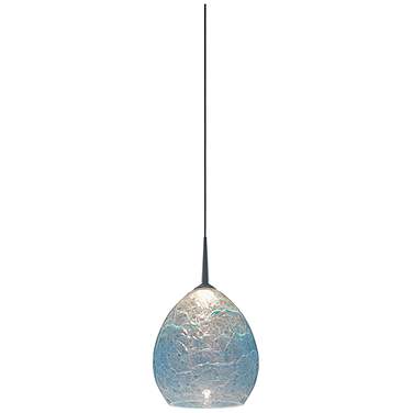 Vibe 5 1/2"W Matte Chrome LED Mini Pendant w/ Glacier Glass