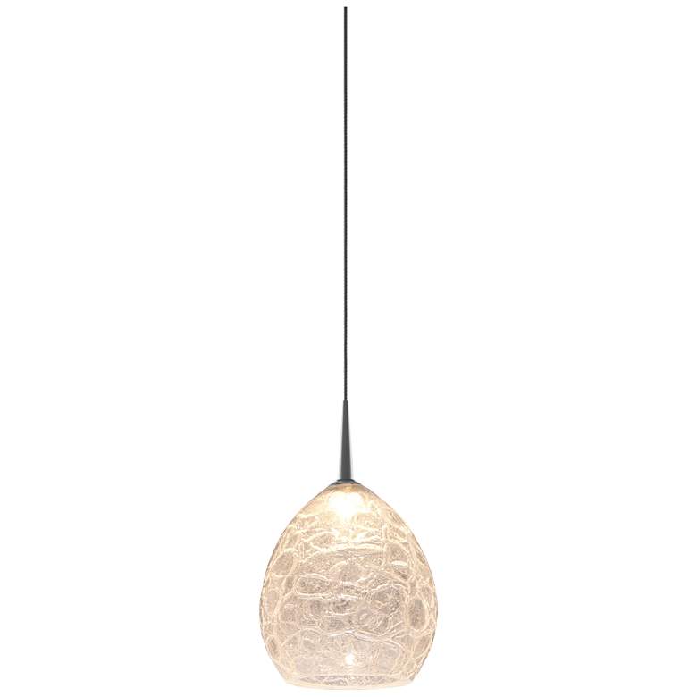 Image 1 Vibe LED Pendant - Chrome Finish - Ice Glass Shade