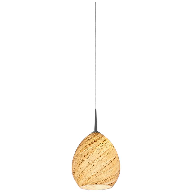 Image 1 Vibe LED Pendant - Chrome Finish - Sea Shell Glass Shade