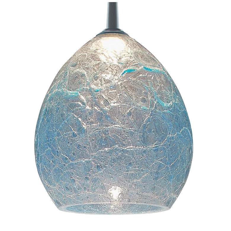 Image 2 Vibe LED Pendant - Matte Chrome Finish - Glacier Glass Shade more views