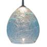 Vibe LED Pendant - Matte Chrome Finish - Glacier Glass Shade