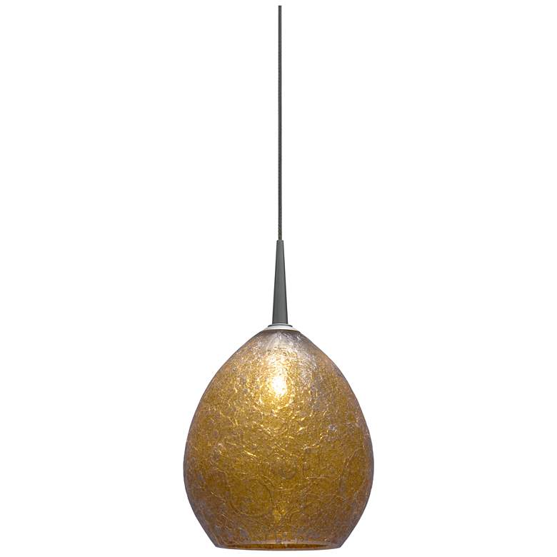 Image 1 Vibe Pendant - Chrome Finish - Champagne Glass Shade