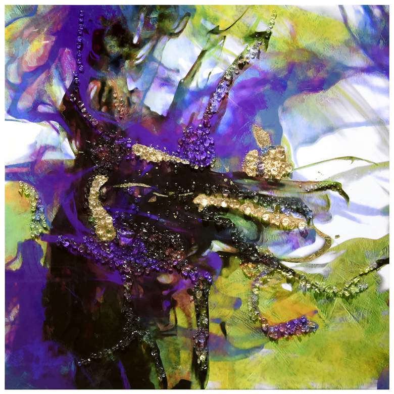 Image 1 Vibrant Essence I Crystallus Epoxy Coated Wrapped Abstract Canvas Wall Art
