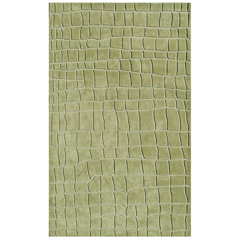 Image 1 Vibrant Green Handmade Rug