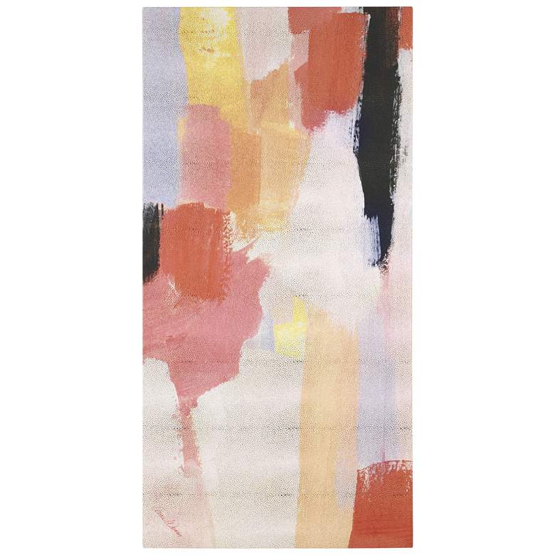 Image 1 Vibrant Harmony I" Abstract on Metallic Shagreen Wrapped Canvas Wall A