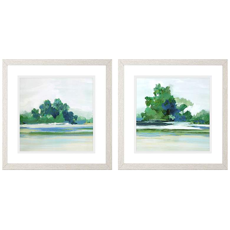 Image 1 Vibrant Meadows 17"W x 17"H Framed Art Set of 2