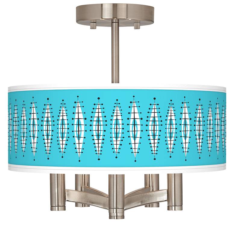 Image 1 Vibraphonic Bounce Ava 5-Light Nickel Ceiling Light