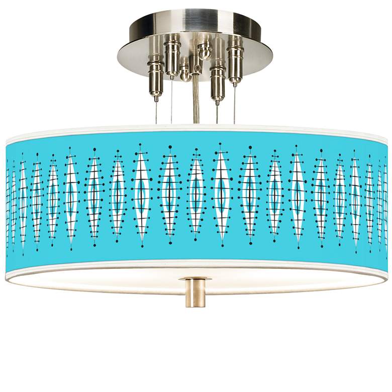 Image 1 Vibraphonic Bounce Giclee 14" Wide Ceiling Light