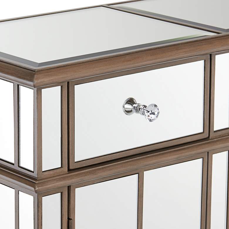 Image 4 Vicenta 60 inch Wide 3-Drawer 4-Door Mirrored Console Chest more views