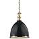 Viceroy 12 3/4" Wide Black and Aged Brass Pendant Light