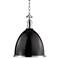 Viceroy 12 3/4" Wide Black and Satin Nickel Pendant Light