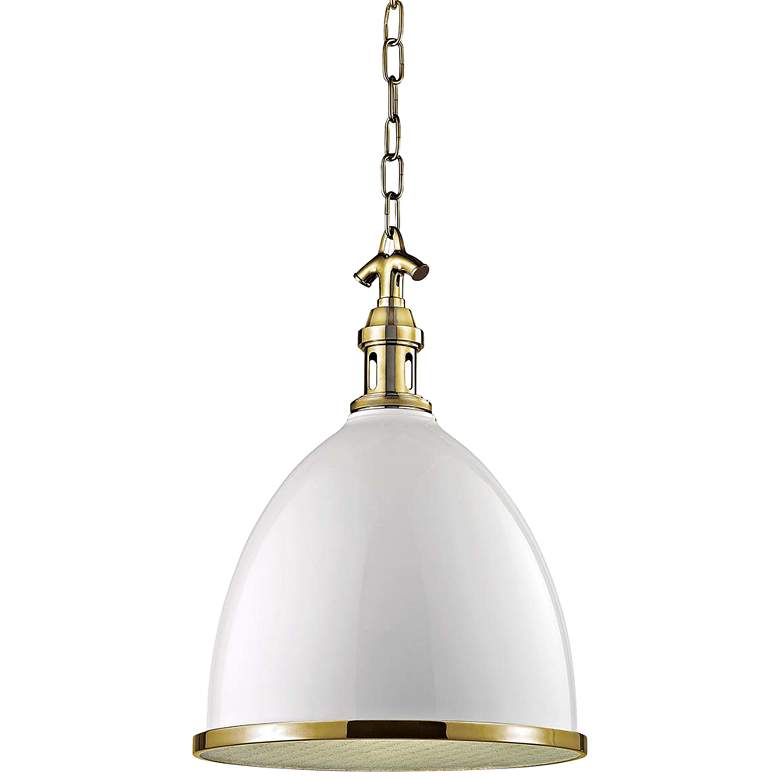 Image 2 Viceroy 12 3/4" Wide White and Aged Brass Pendant Light