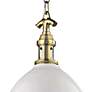 Viceroy 12 3/4" Wide White and Aged Brass Pendant Light
