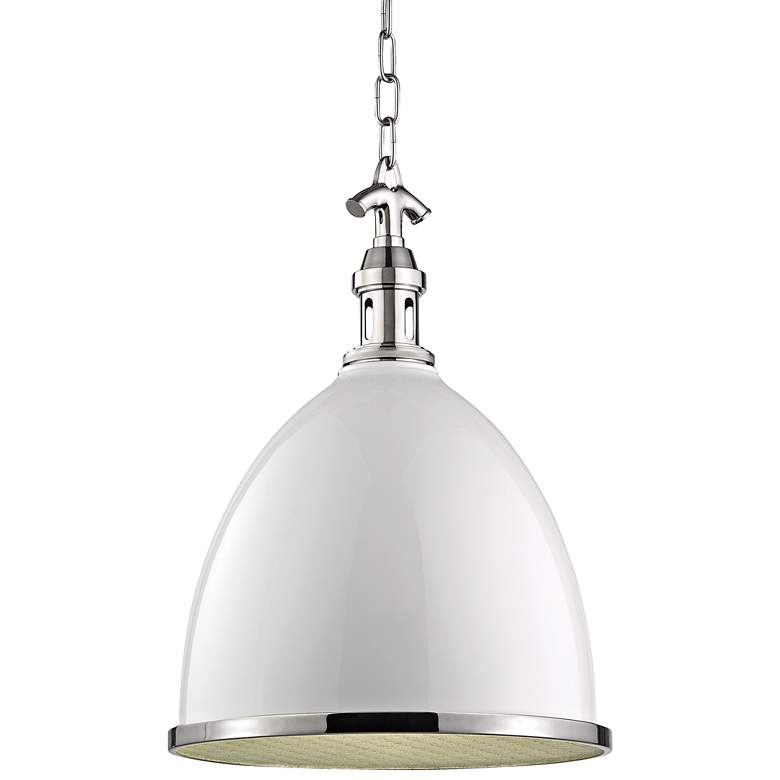 Image 1 Viceroy 12 3/4 inch Wide White and Polished Nickel Pendant Light