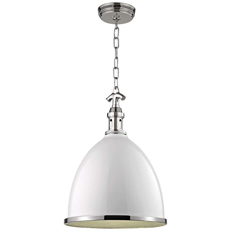 Image 2 Viceroy 12 3/4" Wide White and Polished Nickel Pendant Light more views