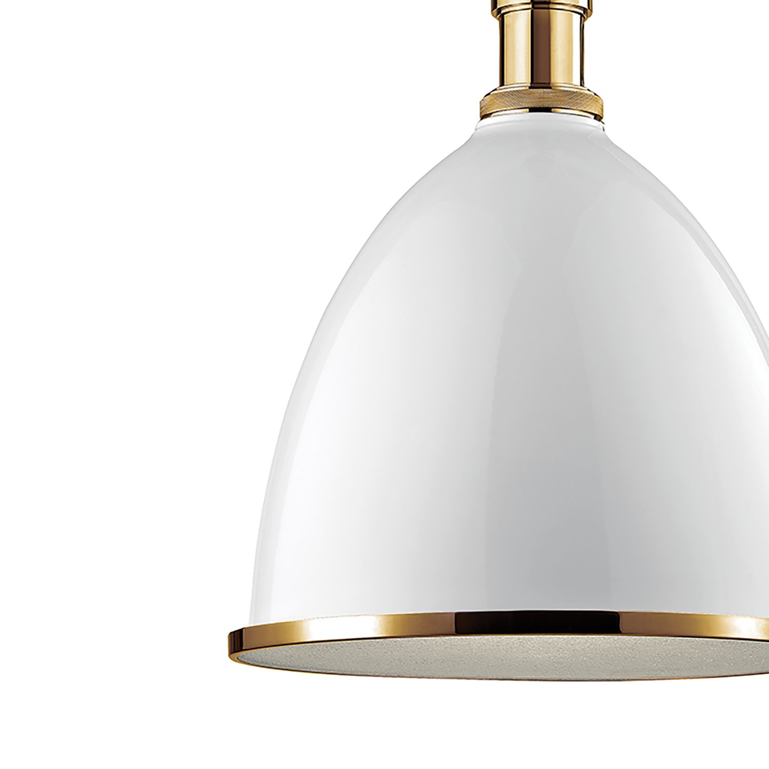 Image 2 Viceroy 16 3/4" Wide Aged Brass and White Dome Pendant Light more views