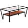 Vickdale 42"W Black Metal 1-Shelf Rectangular Cocktail Table