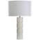 Vickery Stacked White Marble Table Lamp