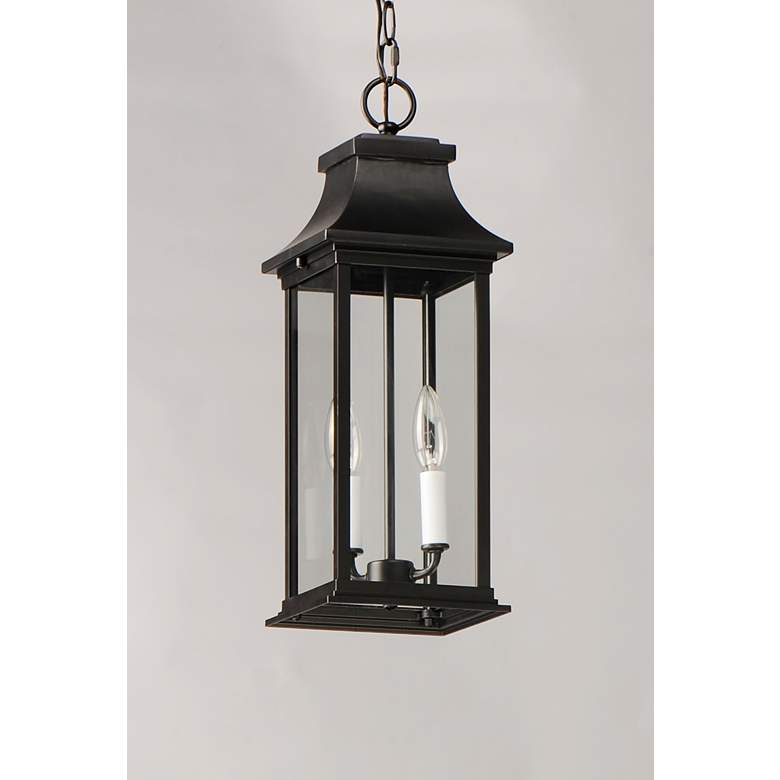 Image 5 Vicksburg 18 1/2" High Black 2-Light Outdoor Hanging Light more views