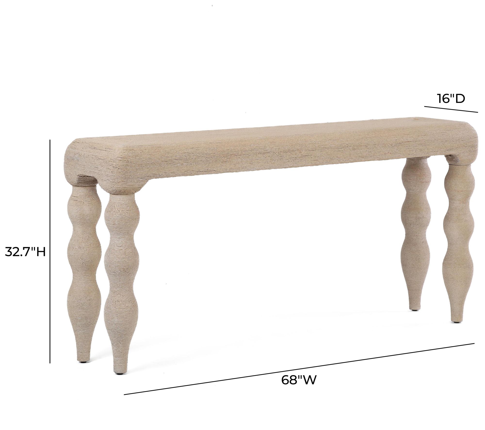 Image 5 Vicky Natural Rattan Console Table more views