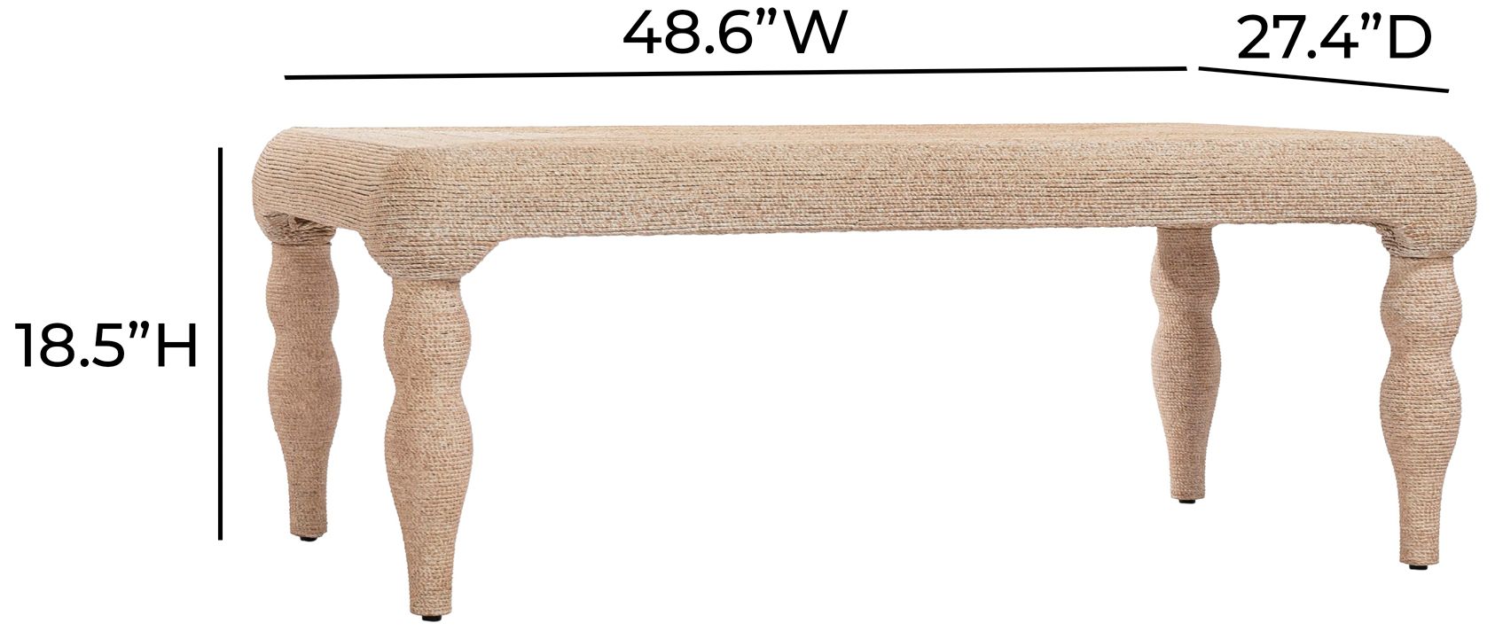 Image 7 Vicky Natural Woven Seagrass Coffee Table more views