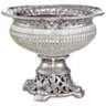 Victoire 10 1/2" High Crystal and Silver Ceramic Bowl