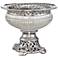 Victoire 10 1/2" High Crystal and Silver Ceramic Bowl