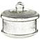 Victoire Round Silver Glass Decorative Box with Lid