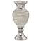 Victoire Silver and Crystal 14 1/4" High Ceramic Vase