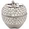 Victoire Silver and Crystal 8 1/2" High Ceramic Apple