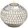 Victoire Silver and Crystal Ceramic Votive Candle Holder