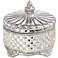 Victoire Silver and Crystal Round Decorative Box with Lid