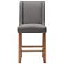 Victor 25 3/4" Gray Fabric Counter Stool