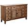 Victor 62" Wide Rustic Wood Louver 2-Door Buffet Cabinet