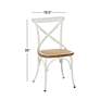 Victor Painted White Metal Dining Chairs Set of 2