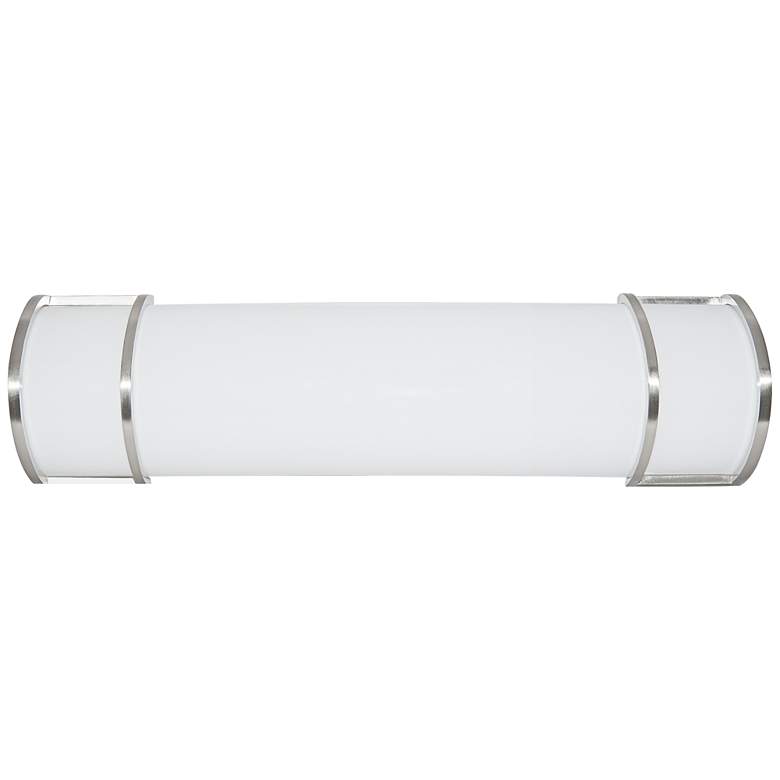 Image 1 Victore White 24 inch Wide Brushed Nickel LED Bath Light