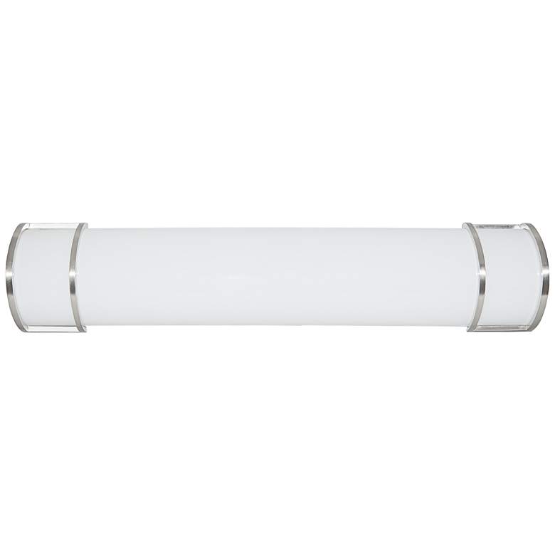 Image 1 Victore White 48 inch Wide Brushed Nickel LED Bath Light
