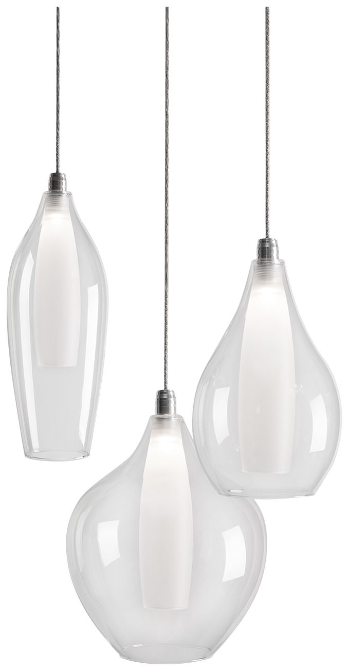 Victoria 11" Wide Chrome LED Multi-Light Pendant