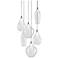 Victoria 13"W Chrome and Clear Glass LED Multi-Light Pendant