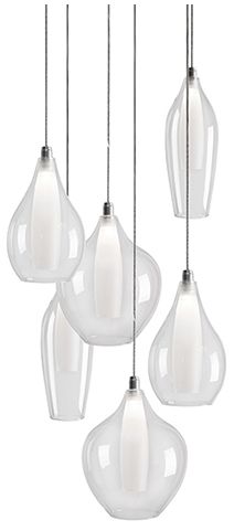 Image 2 Victoria 13"W Chrome and Clear Glass LED Multi-Light Pendant more views