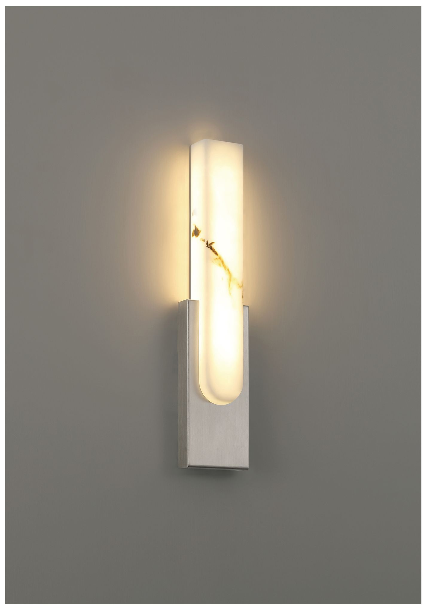 Image 2 Victoria 20" High Brushed Steel LED Wall Sconce more views