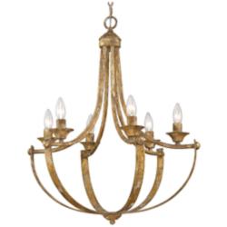Victoria 23 1/2" Wide Heirloom Gold 6-Light Chandelier