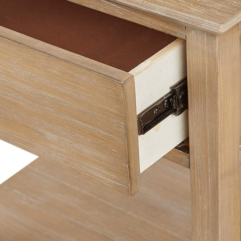 Image 3 Victoria 24" Wide Light Natural 1-Drawer Bedside Table more views