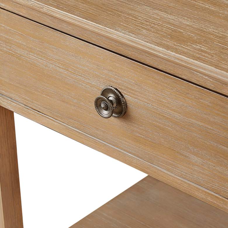 Image 4 Victoria 24" Wide Light Natural 1-Drawer Bedside Table more views