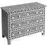2_Victoria 36" Wide Black Bone Inlay 3-Drawer Chest more views