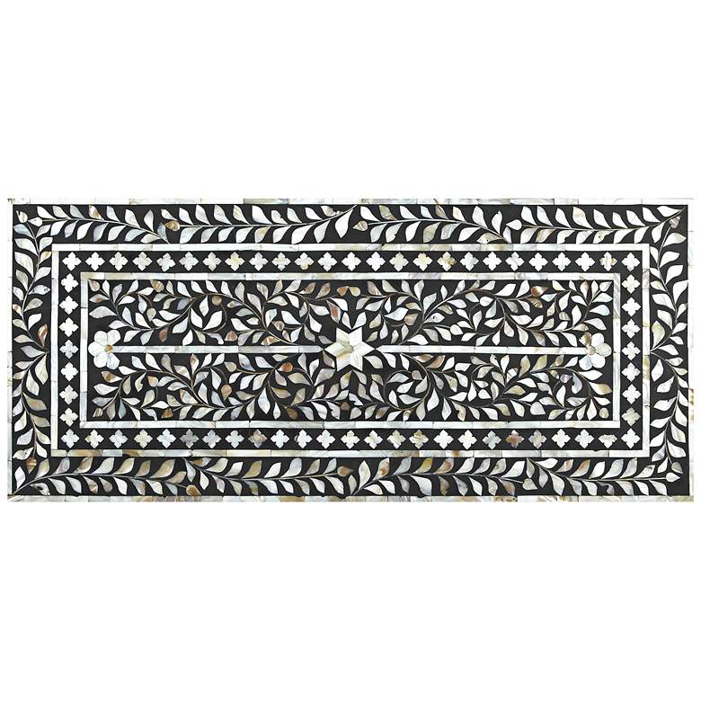 Image 3 Victoria 36" Wide Black Bone Inlay 3-Drawer Chest more views