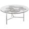Victoria 36" Wide Flower and Branch Glass Coffee Table