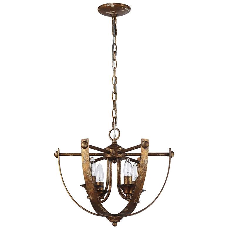 Image 2 Victoria 4-Light Pendant in Heirloom Gold more views