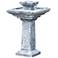Victoria 43 1/2"H Frosted Mocha LED Outdoor Floor Fountain